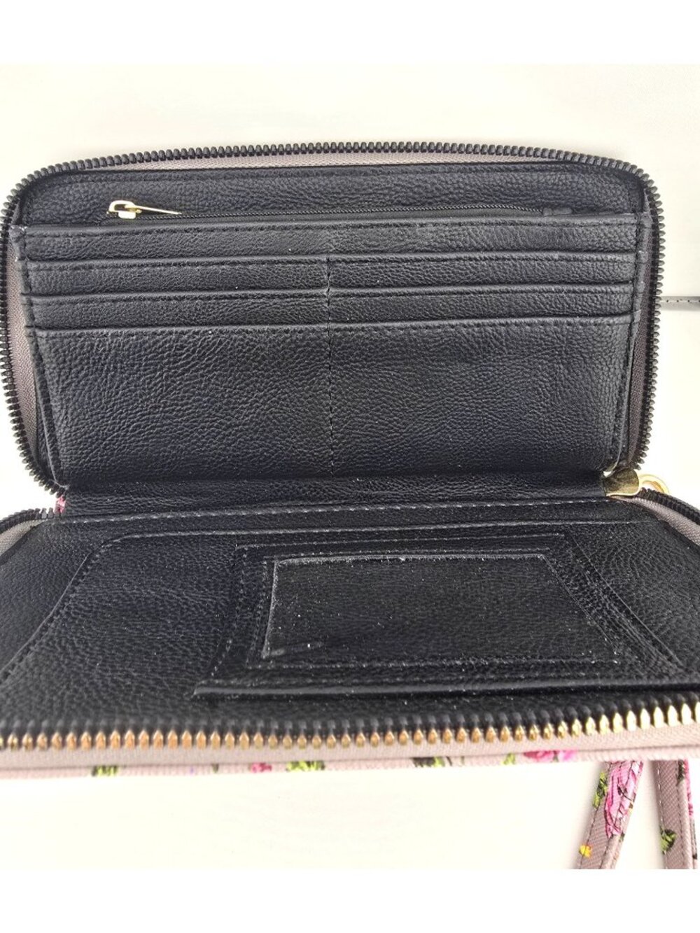 Betsey Johnson Floral Print Zip-Around Wallet With Wrist Strap - Picture 6 of 10